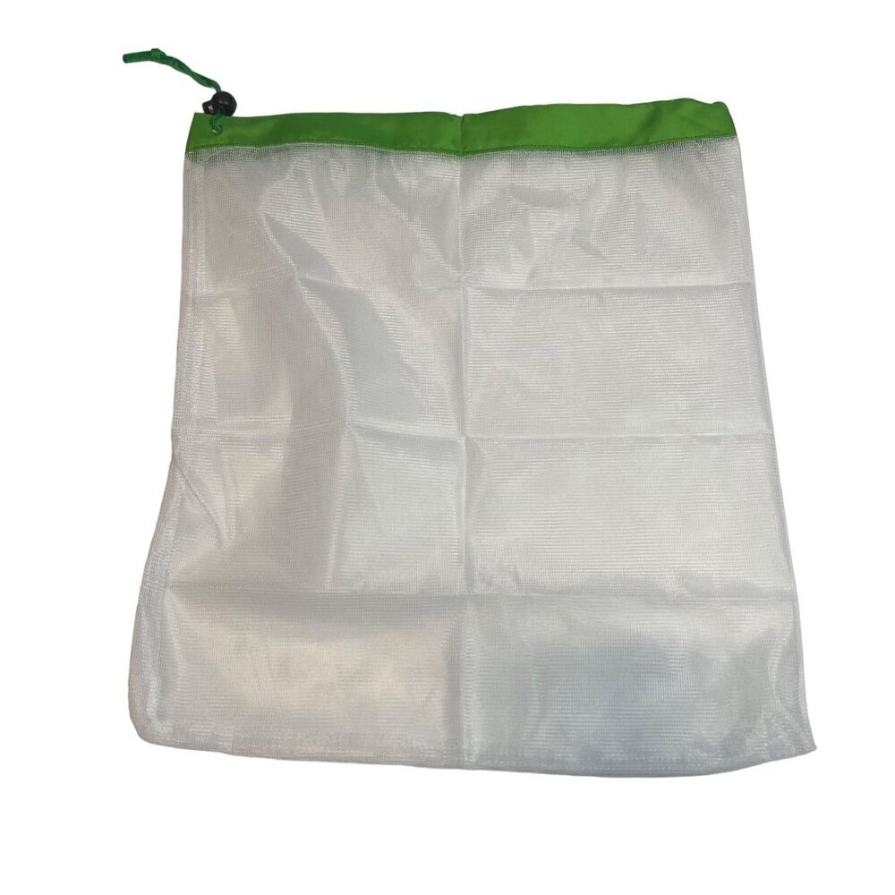 Mesh Produce Bag Reusable Grocery Fruit Vegetable Green White Eco